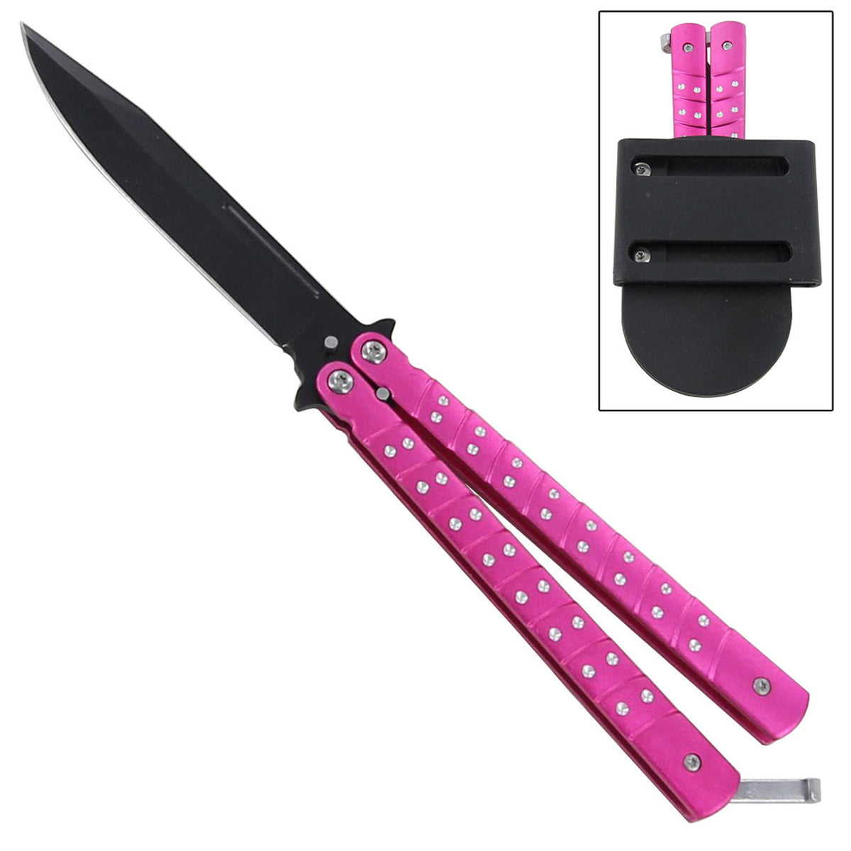 Studded Butterfly Knife Pink - TOPHATTER'S ARMORY DEALS