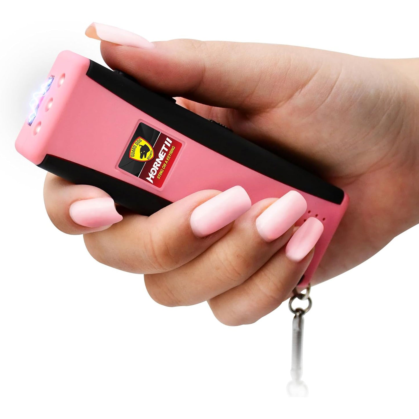 Micro Hornet 2 Stun Gun Keychain with 110 Lumen Flashlight and Siren Alarm