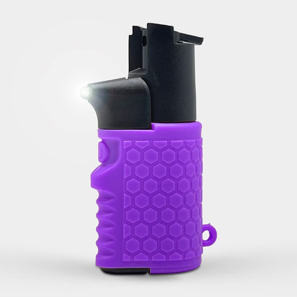Light EM Up - Self Defense Combo with Red Pepper Spray & Flashlight - Purple - TOPHATTER'S ARMORY DEALS