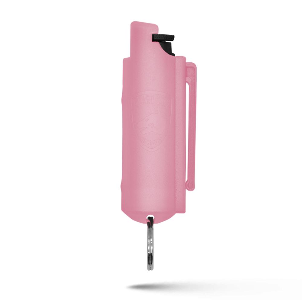 Light Pink Hard Case Personal Defense Pepper Spray Keychain With Belt Clip - TOPHATTER'S ARMORY DEALS