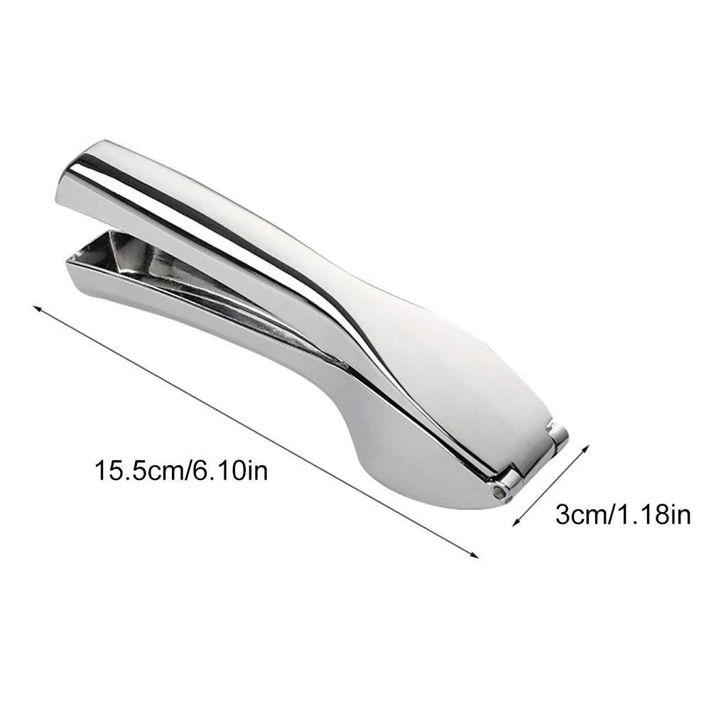 Stainless Steel Garlic Press – Effortless Garlic Mincer & Crusher