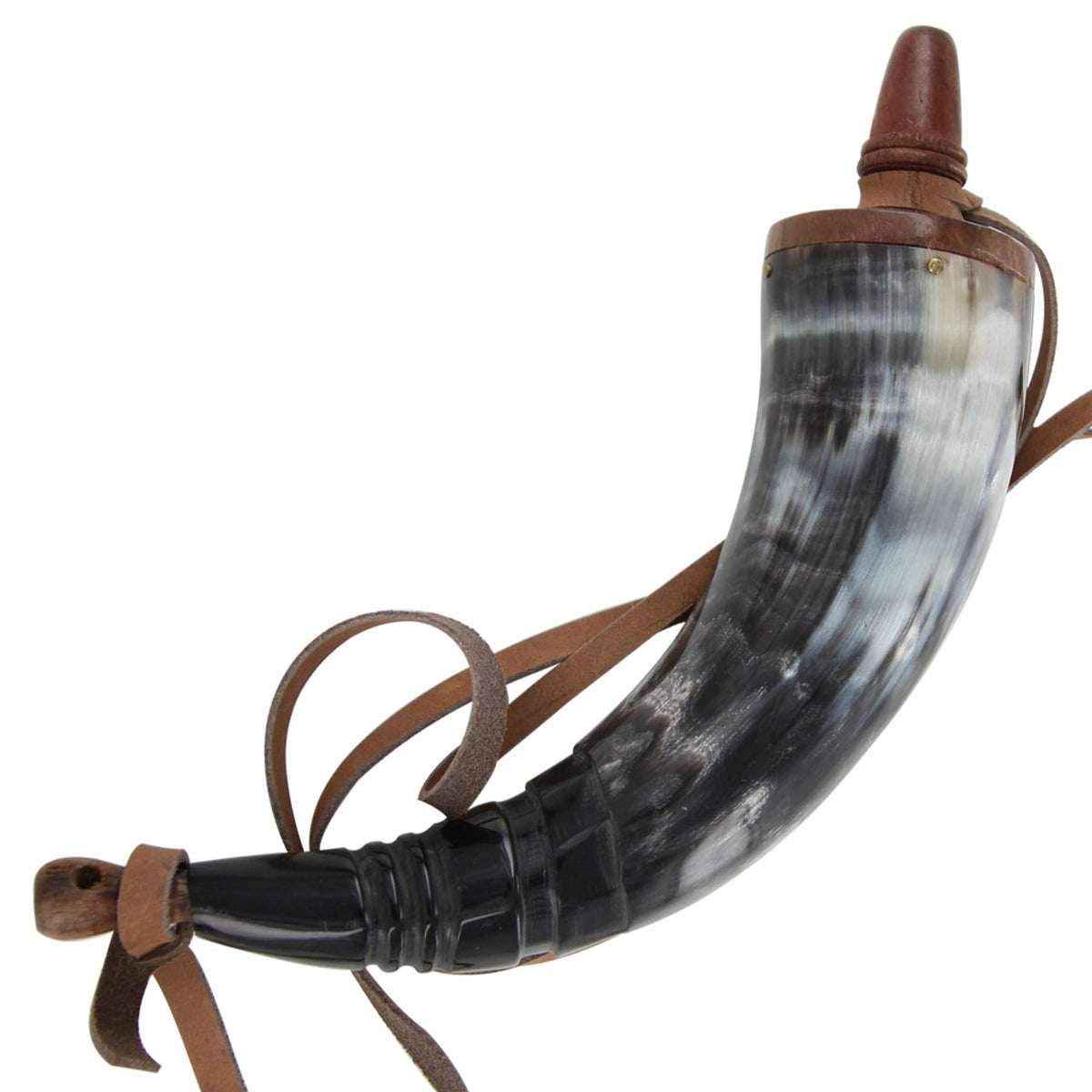 10" Medieval Renaissance Gunpowder Horn - TOPHATTER'S ARMORY DEALS