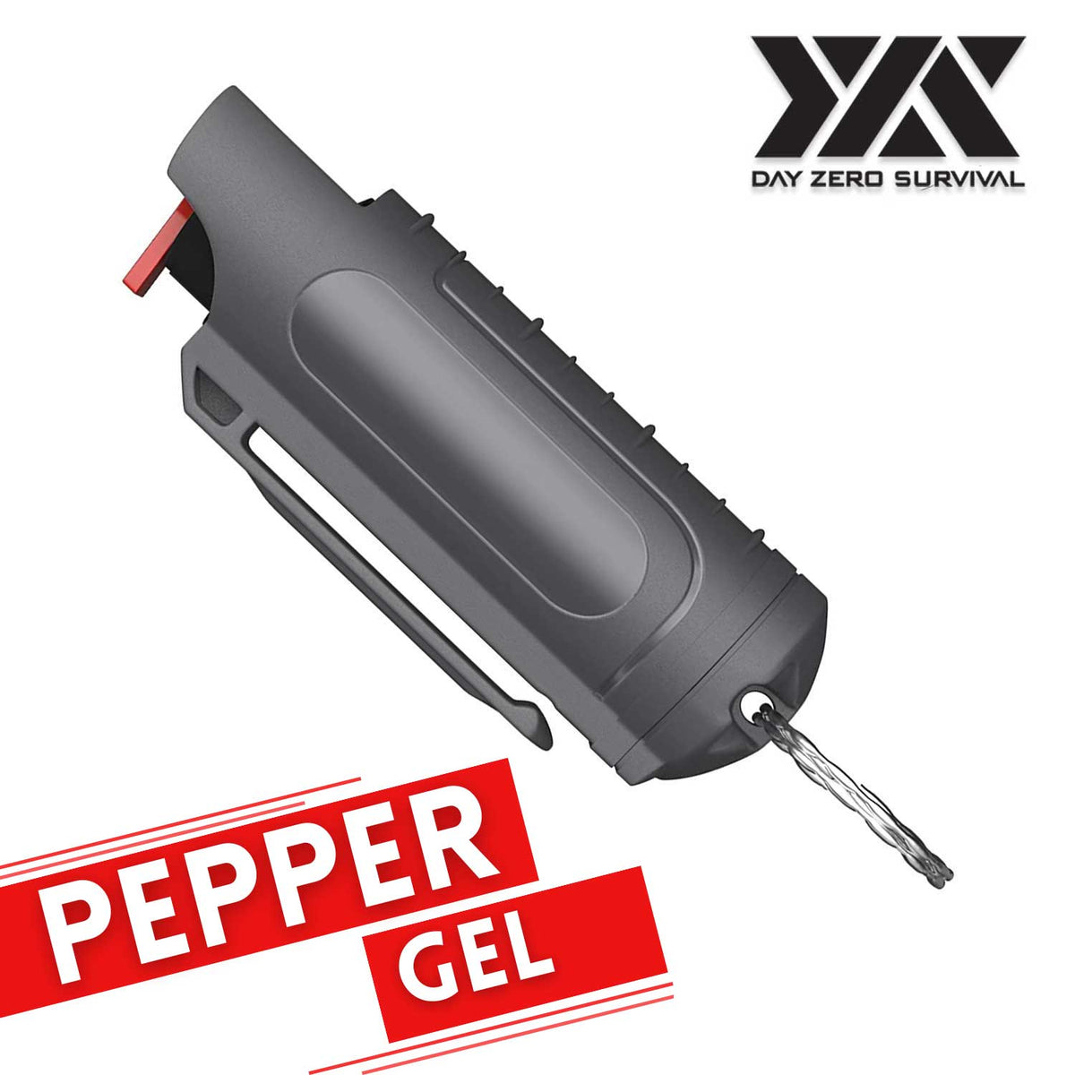 DZS Tactical Pepper Gel - Grey Hard Case with Belt Clip - TOPHATTER'S ARMORY DEALS