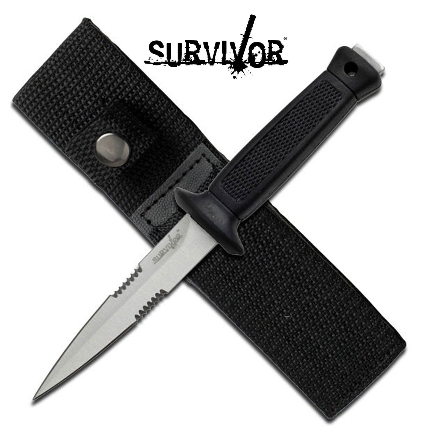6.5" Double Edge Military Tactical Fixed Blade Boot Knife