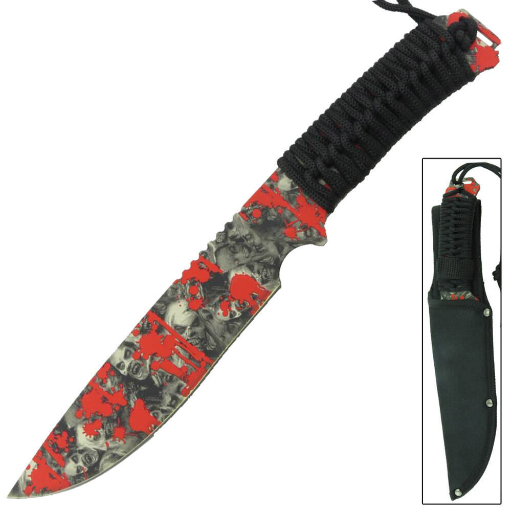 Cursed Souls Full Tang Zombie Hunting Fixed Blade Wilderness Survival Knife