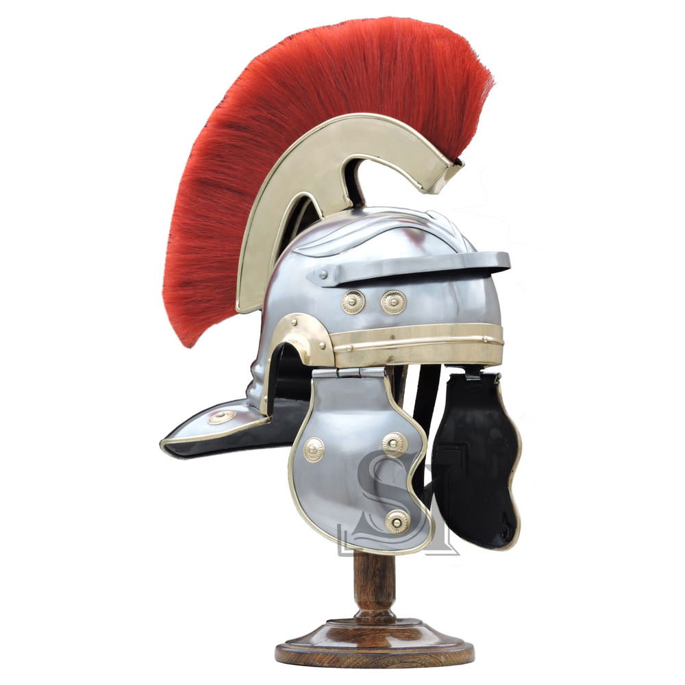 Roman Officer Centurion Historical Helmet Armor With Stand