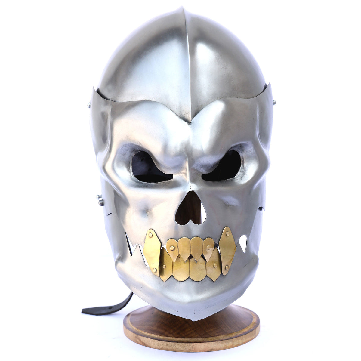 Medieval Human Skull helmet Silver Demon - TOPHATTER'S ARMORY DEALS