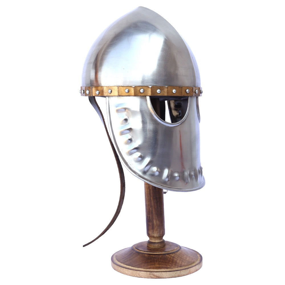 Brass Trim Italo-Norman Medieval Helmet - TOPHATTER'S ARMORY DEALS