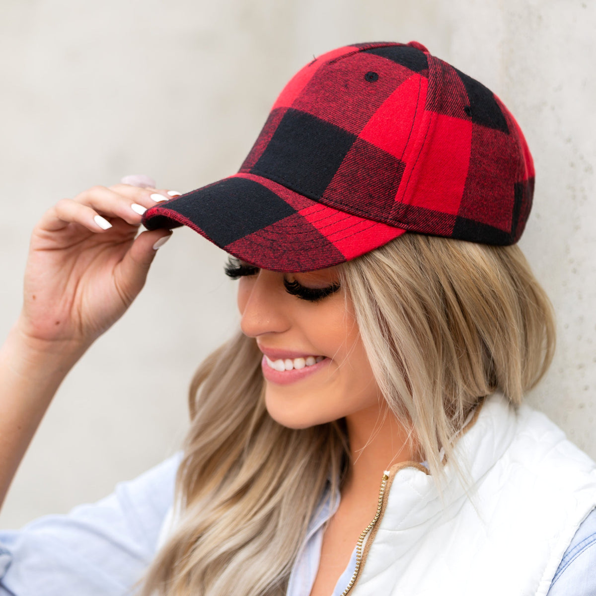 Fall Plaid Ball Caps