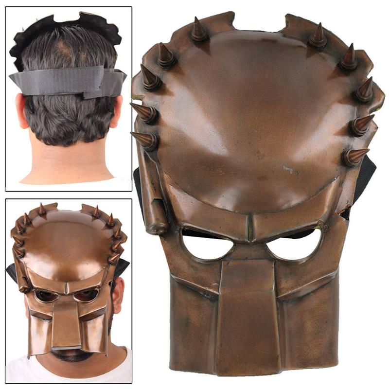Fantasy Predator Warrior Copper Movie Battle Cosplay Mask