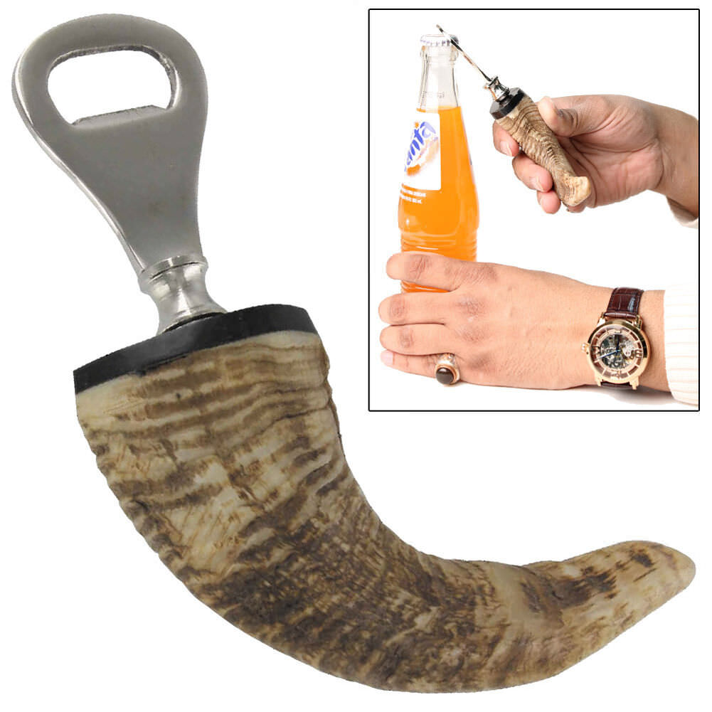 Natural Ram Horn Novelty Bottle Opener - TOPHATTER'S ARMORY DEALS