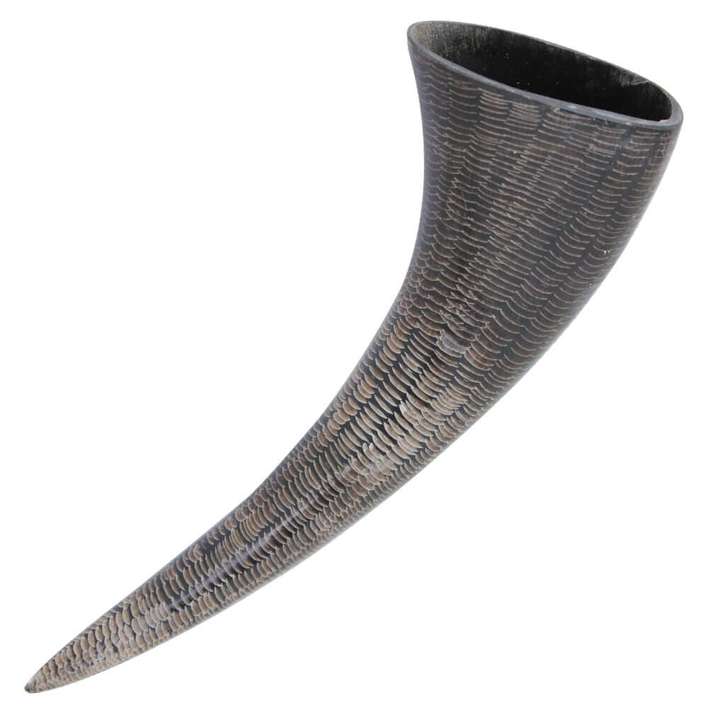 Medieval Feasting Buffalo Black Dining Drinking Bovine Horn Collectible