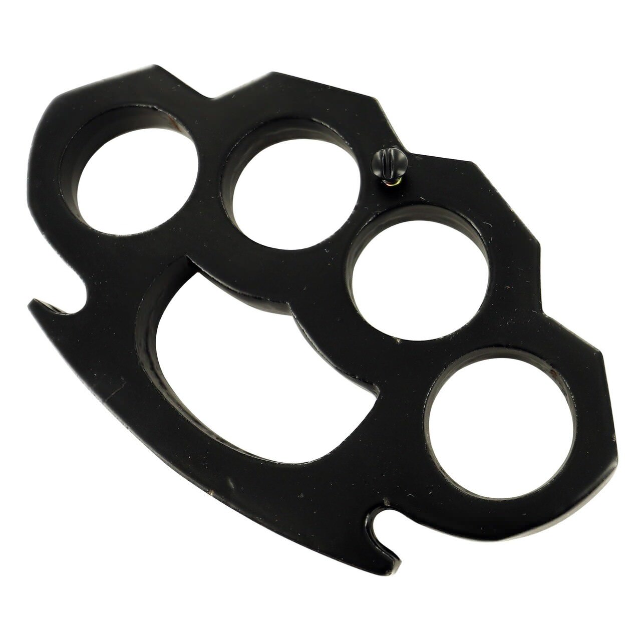 Black Steel Knuckleduster Belt Buckle Paper Weight Accessory