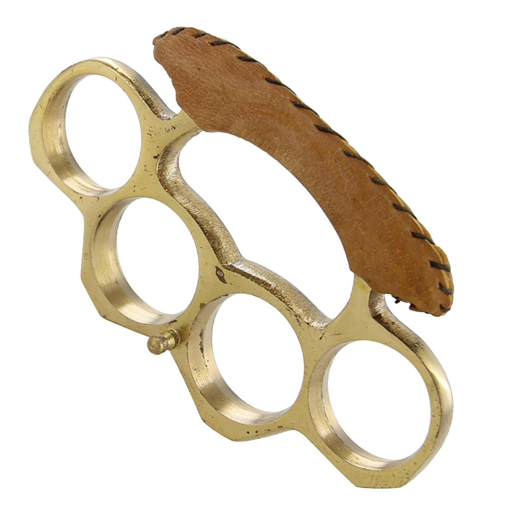 Genuine Brass Knuckle Buckle With Leather Support