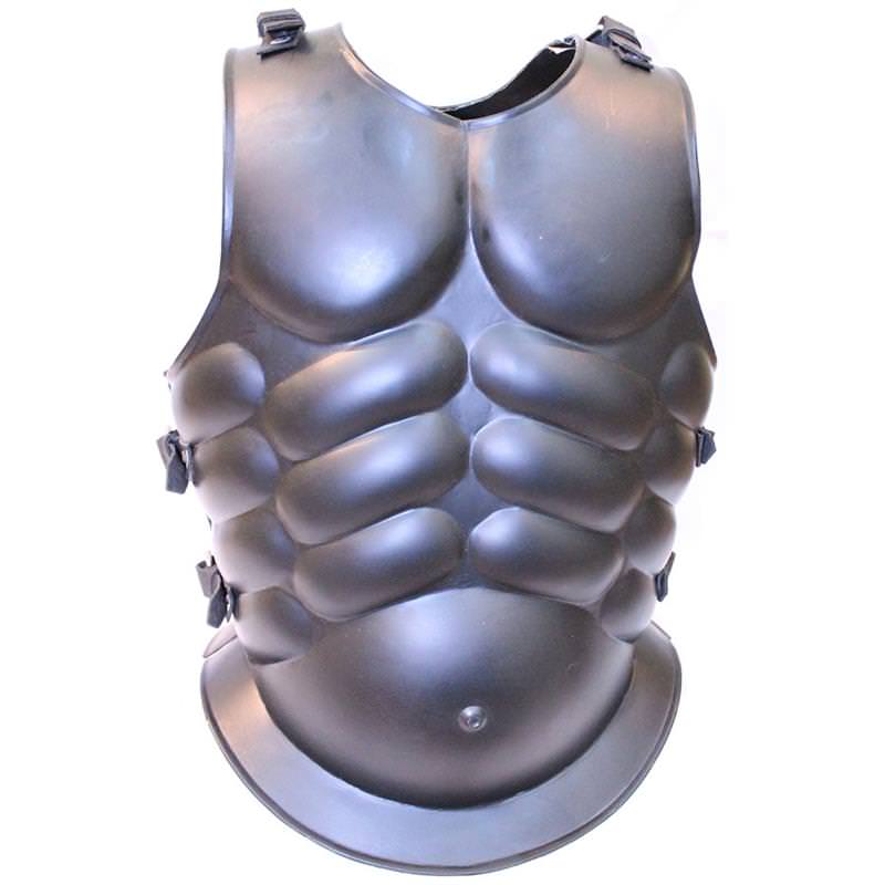 Medieval Roman Greek Muscle Body Armor Cuirass Black 16 Guage Steel - TOPHATTER'S ARMORY DEALS