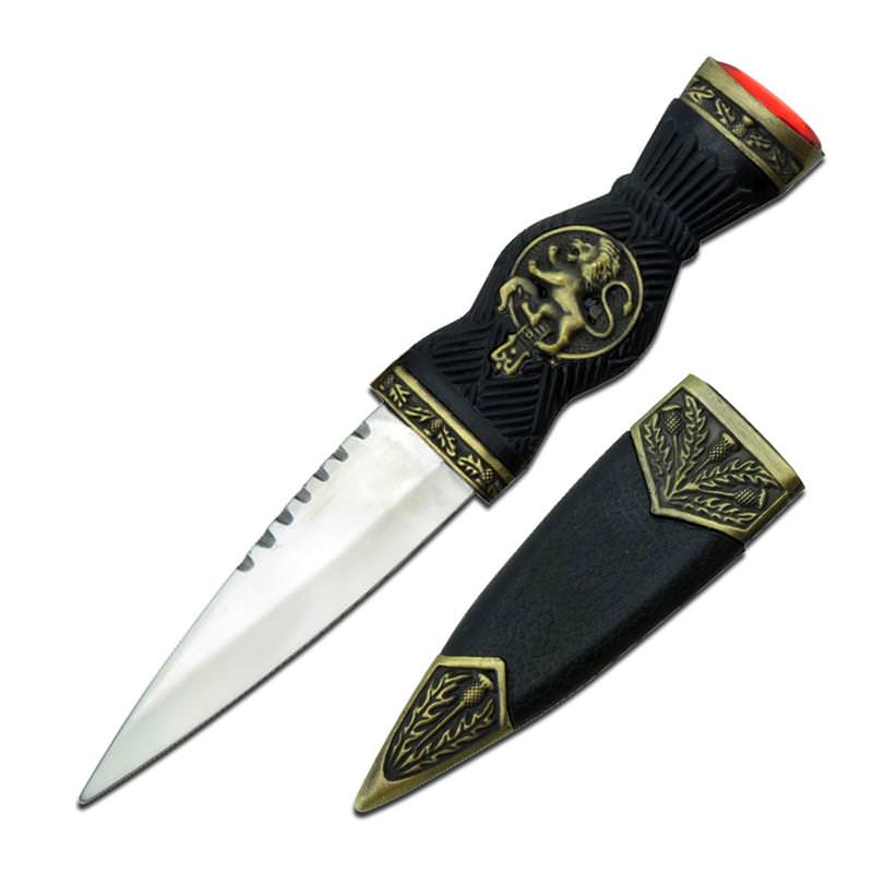 7 Inch Overall Medieval Scottish Dirk Dagger Lion Rampant Sgian Dubh