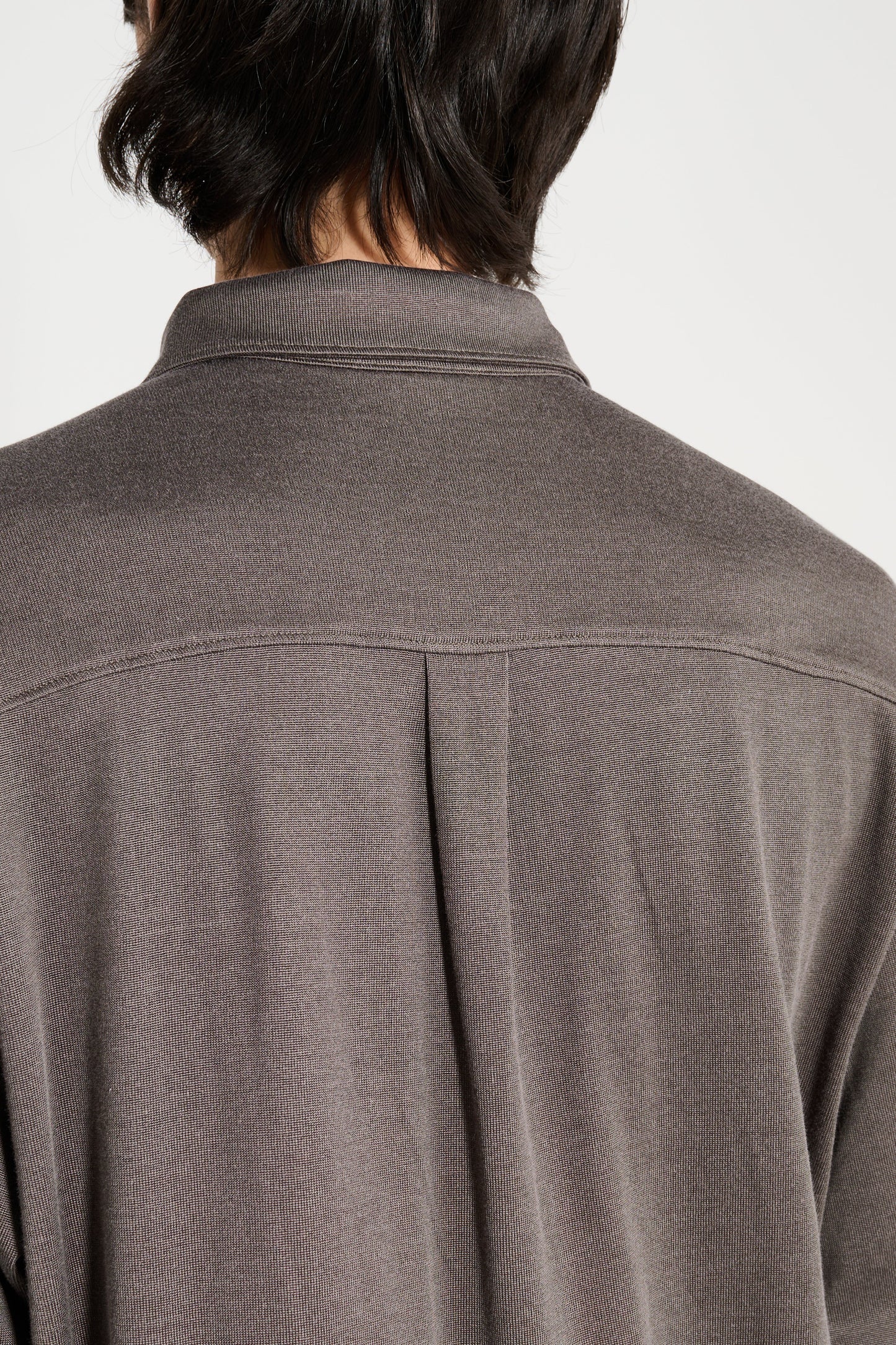 Lady White Co. LS Jersey Button Down Grey Olive