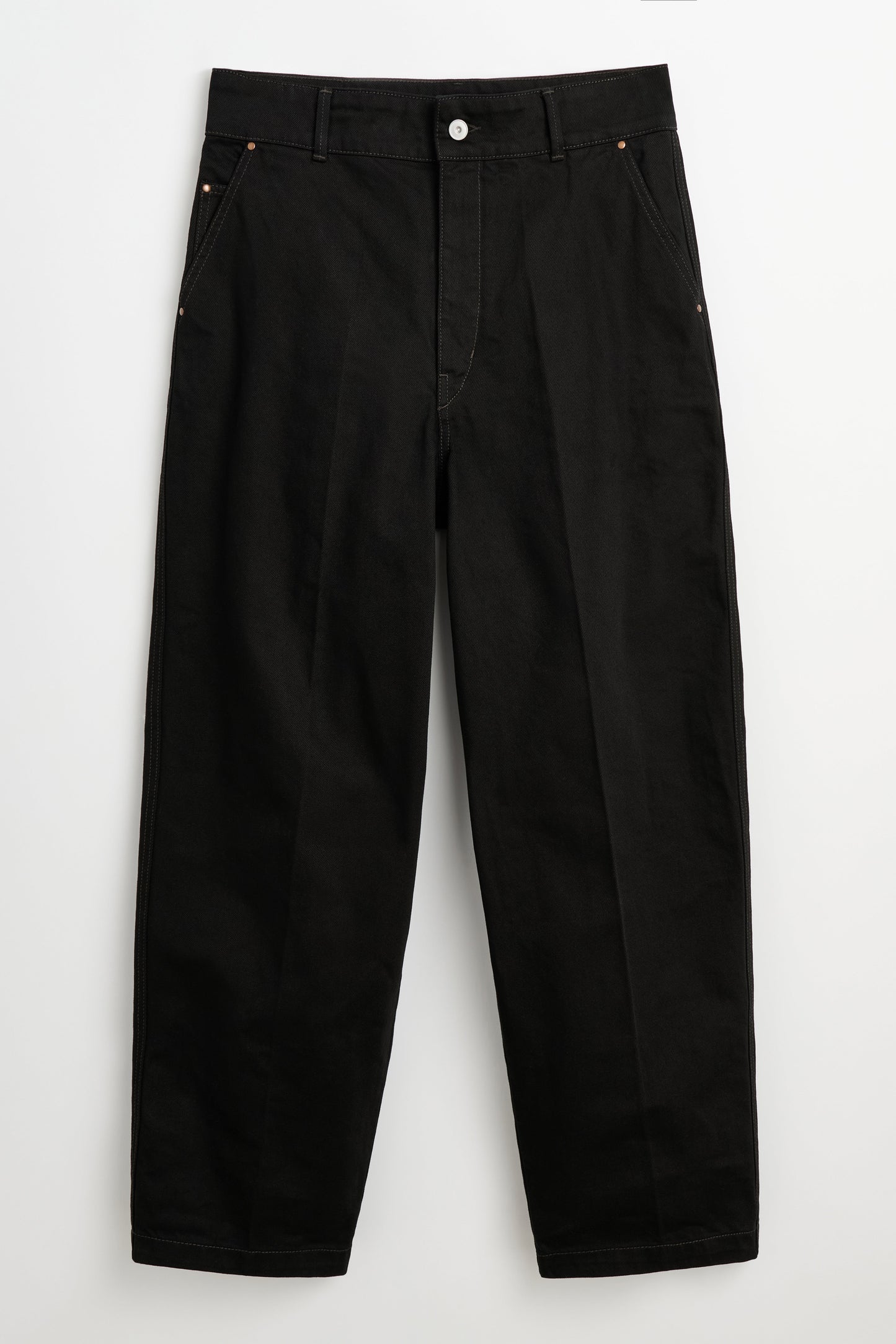 Lemaire Maxi Barrel Workwear Pants Black