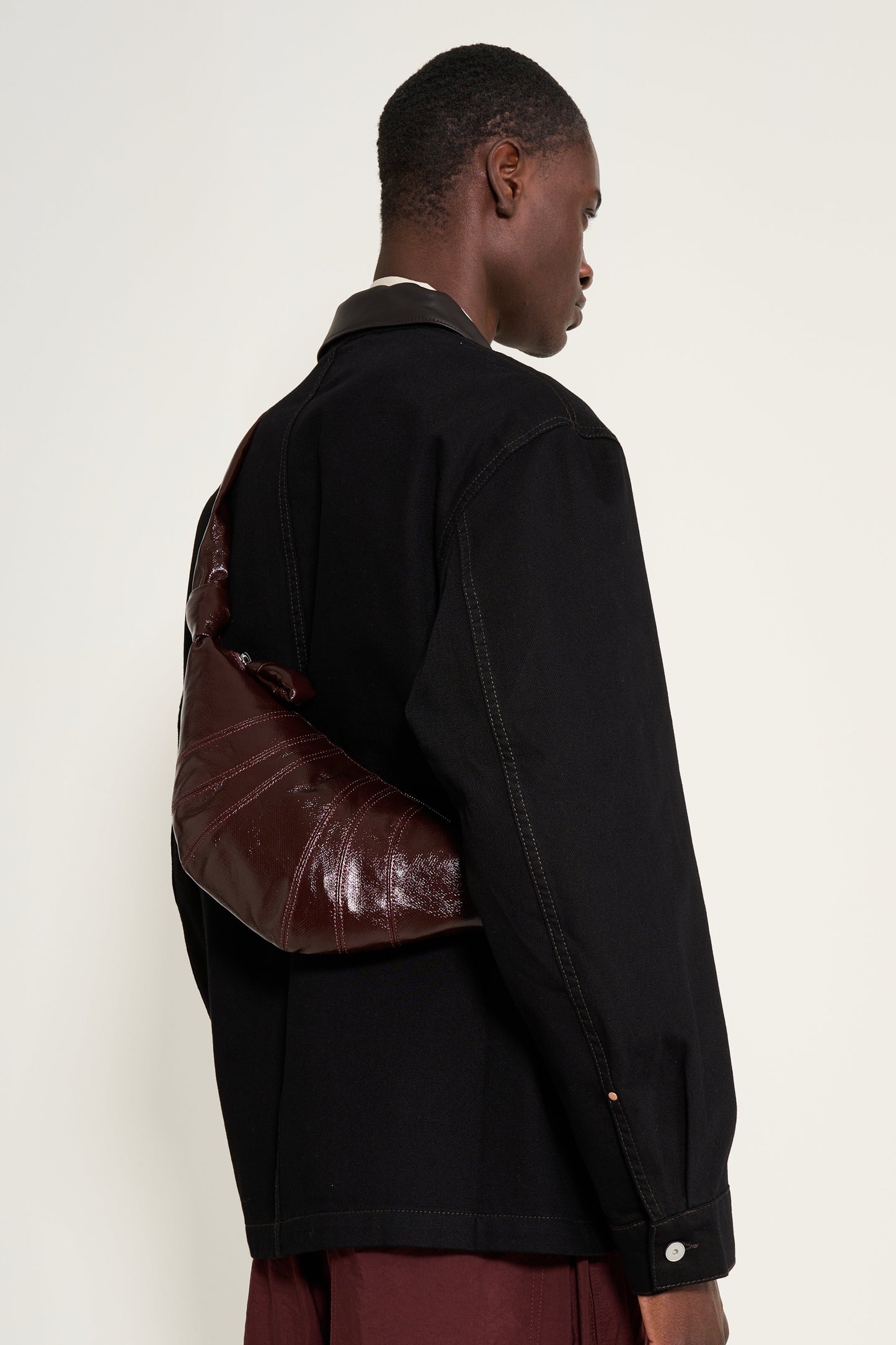 Lemaire Small Croissant Bag Coated Chocolate Fondant