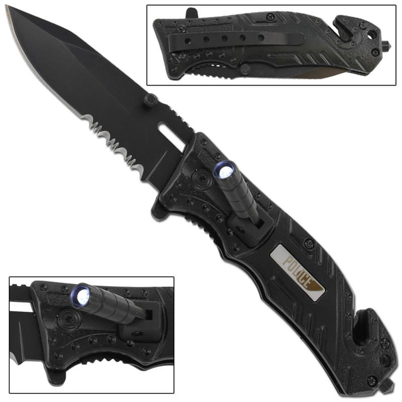 Lethal Defender Police Spring Assist Knife - TOPHATTER'S ARMORY DEALS
