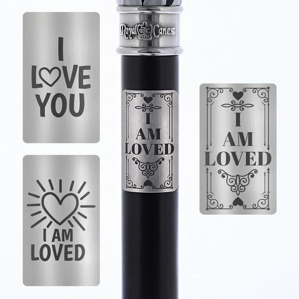 Custom Cane Engraving - Rectangle Stainless Steel