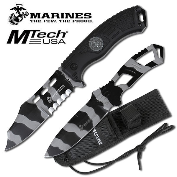 Urban Camo USMC Marines Grunt Fixed Blade Knife Thrower Set - TOPHATTER'S ARMORY DEALS