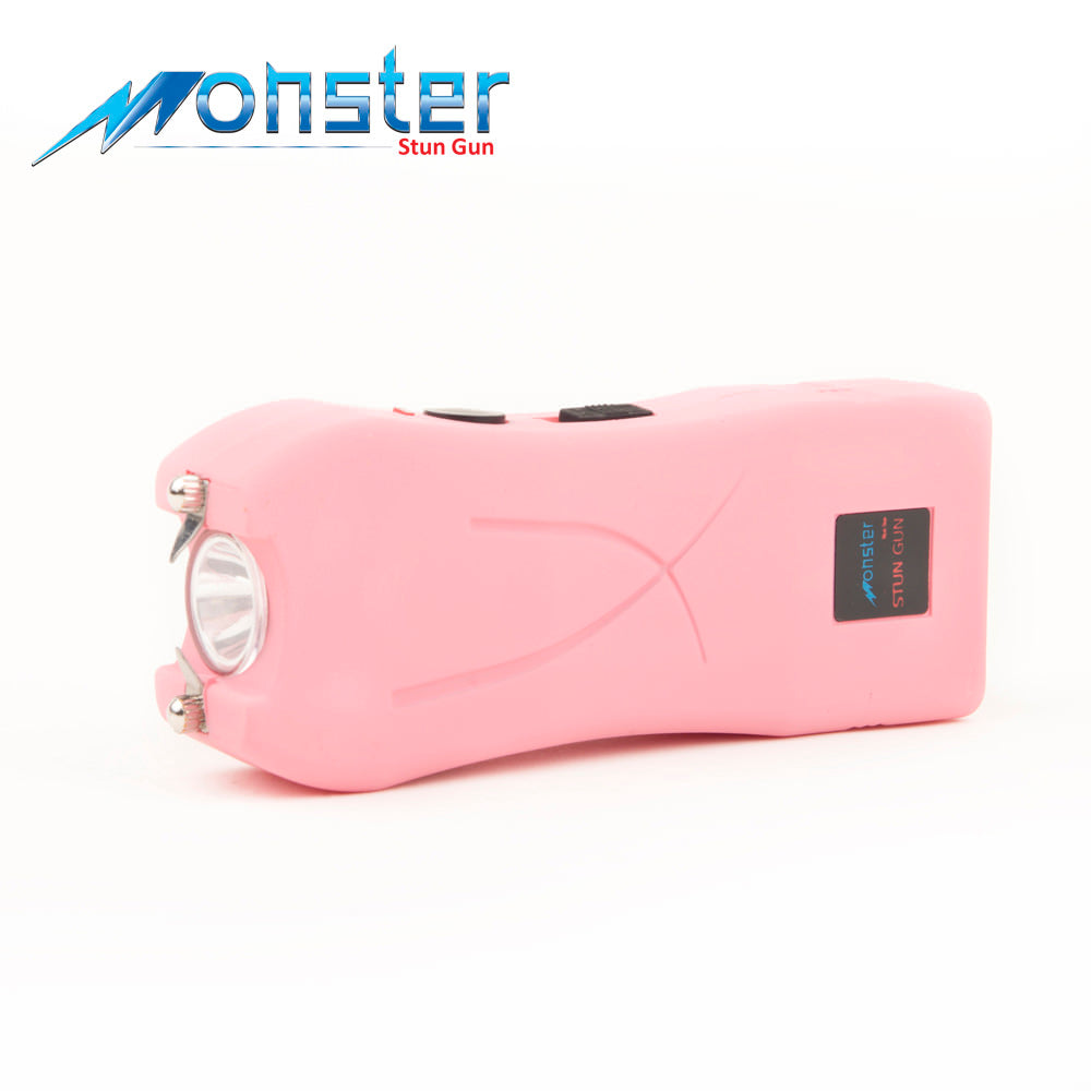 5 Million Volts Rechargeable Mini Compact Pink Stun Gun with LED Light
