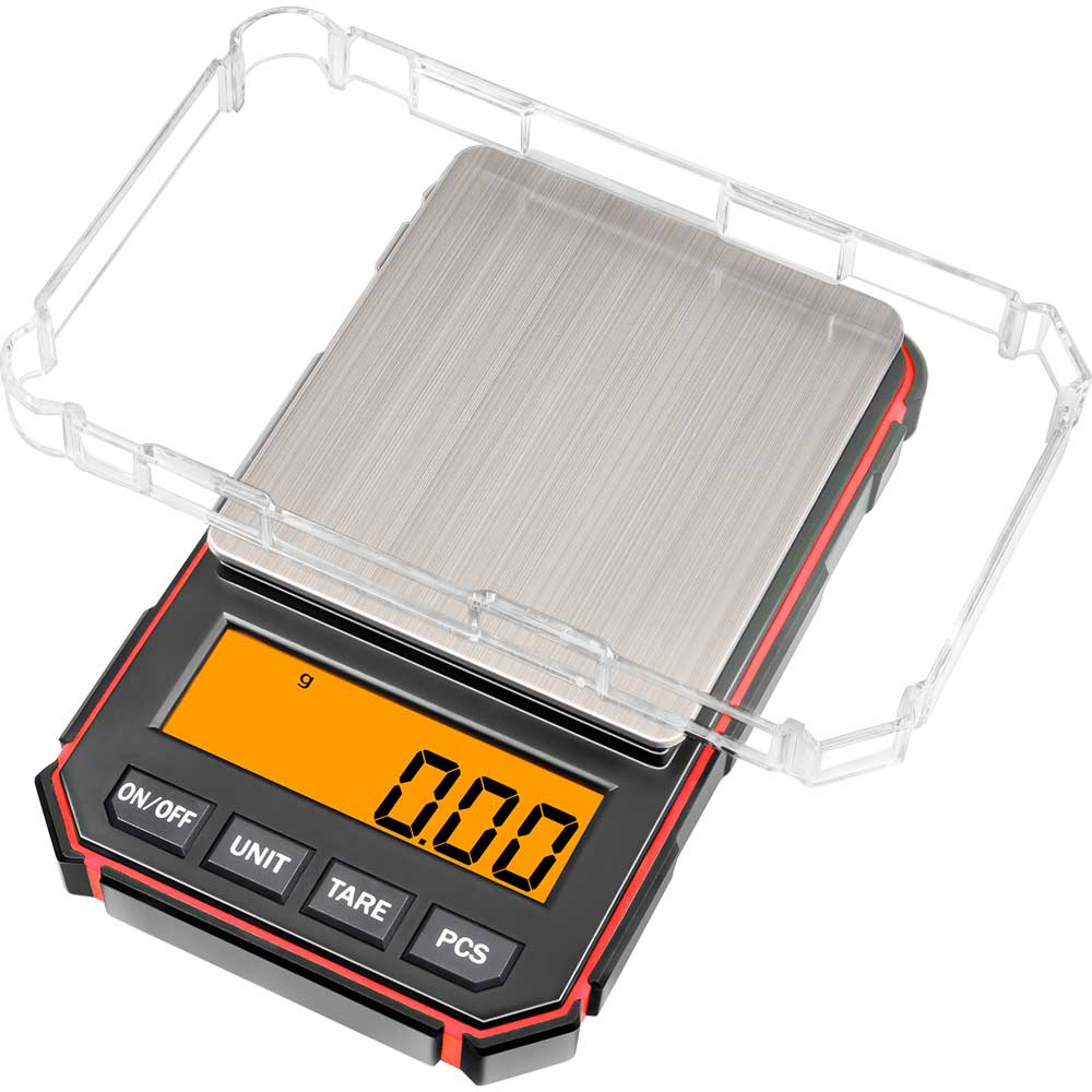 Fuzion Red Mini Digital Weighing Scale, 200g x 0.01g Jewelry Gram Scale