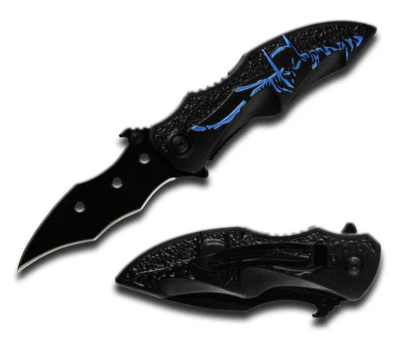 MidKnight Crusader Spring Assist Knife Blue