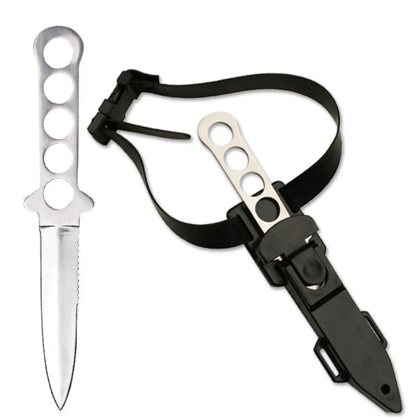 Double Edge Diving Knife - Black - TOPHATTER'S ARMORY DEALS
