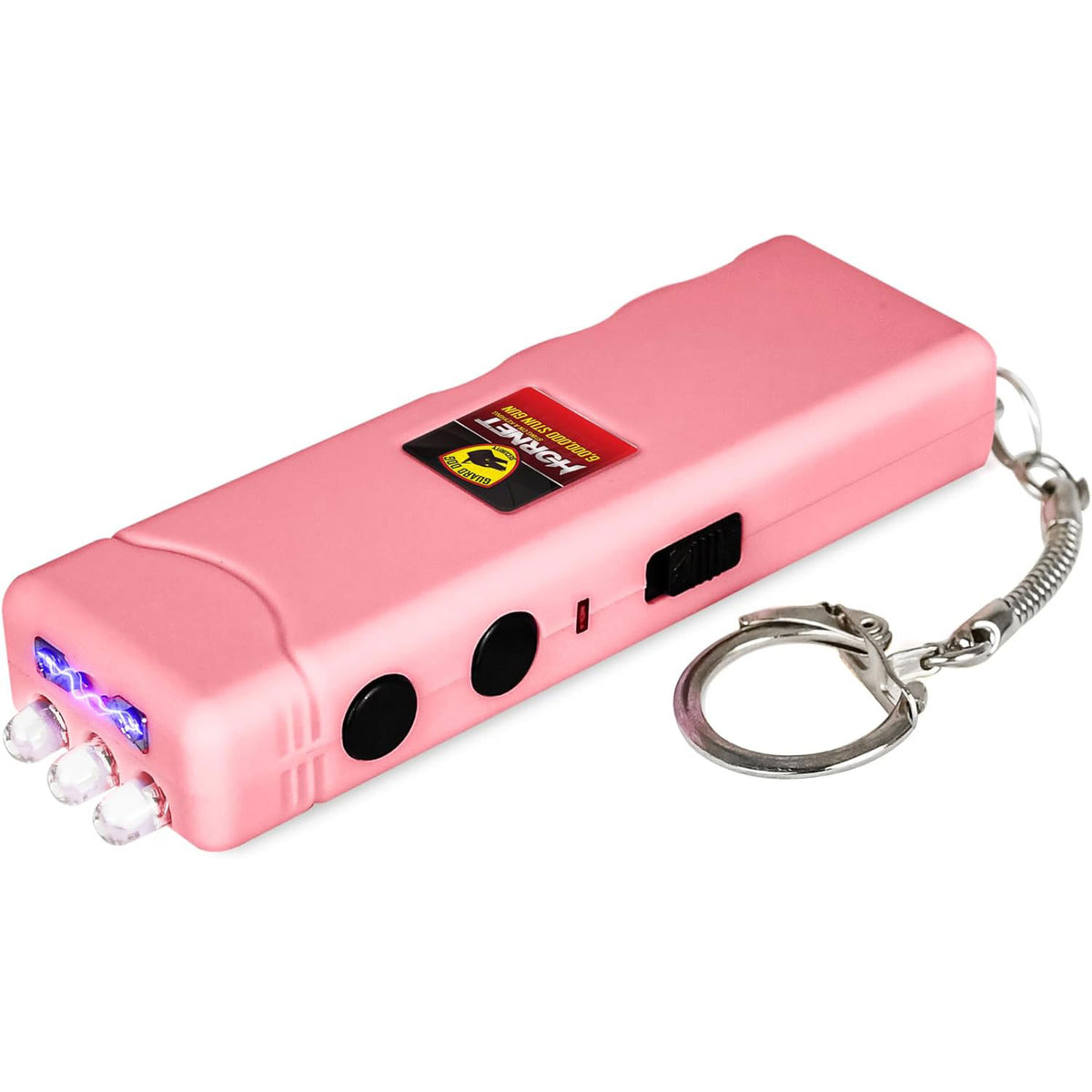 Mini Keychain Stun Gun LED Flashlight HORNET 6 Million Volt Pink Rechargeable - TOPHATTER'S ARMORY DEALS