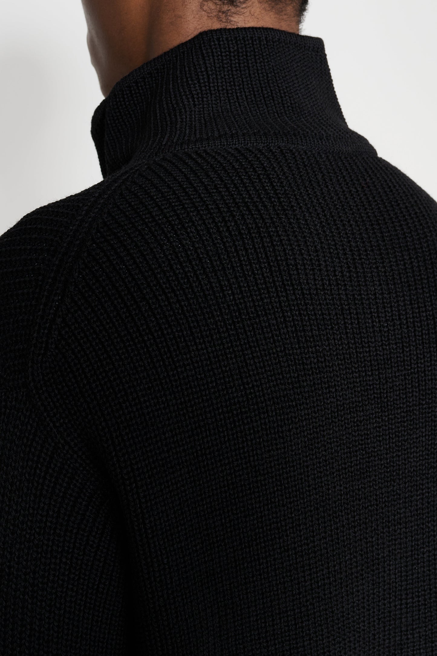 Margaret Howell Zip Through Cardigan Dry Wool Black
