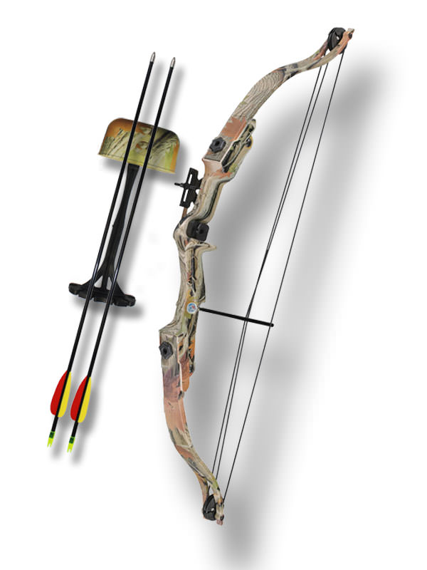 20LB Draw Autumn Camo Compound Training Archery Bow Set 85 FPS - TOPHATTER'S ARMORY DEALS