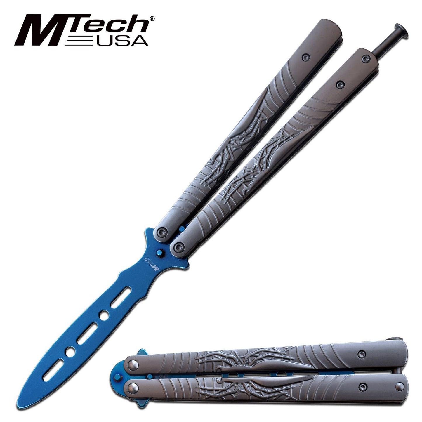 Butterfly Trainer by Mtech Grey Spider Handle Butterfly Knife