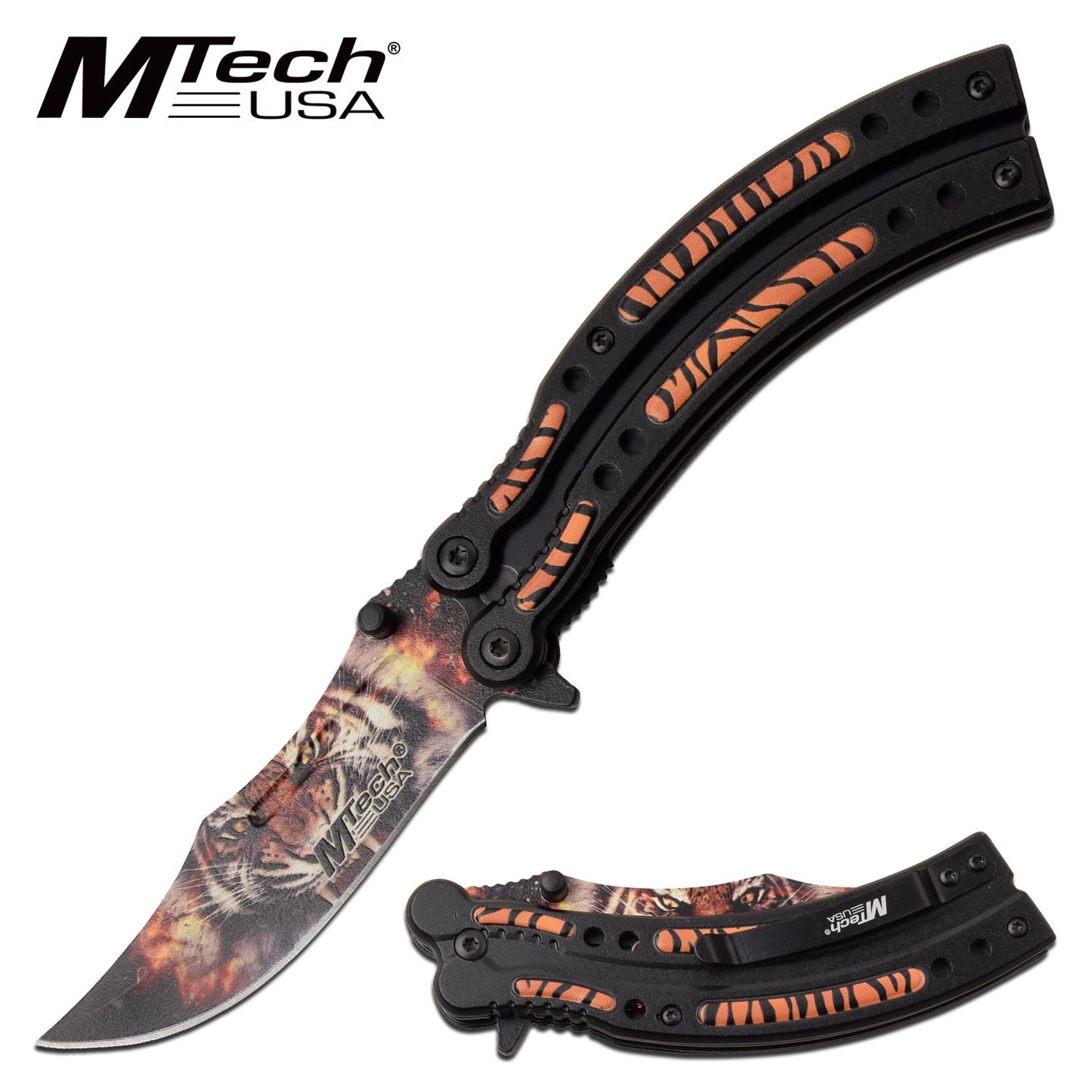 Mtech Pocket Knife Spring Assisted Knife Crouching Tiger Blade