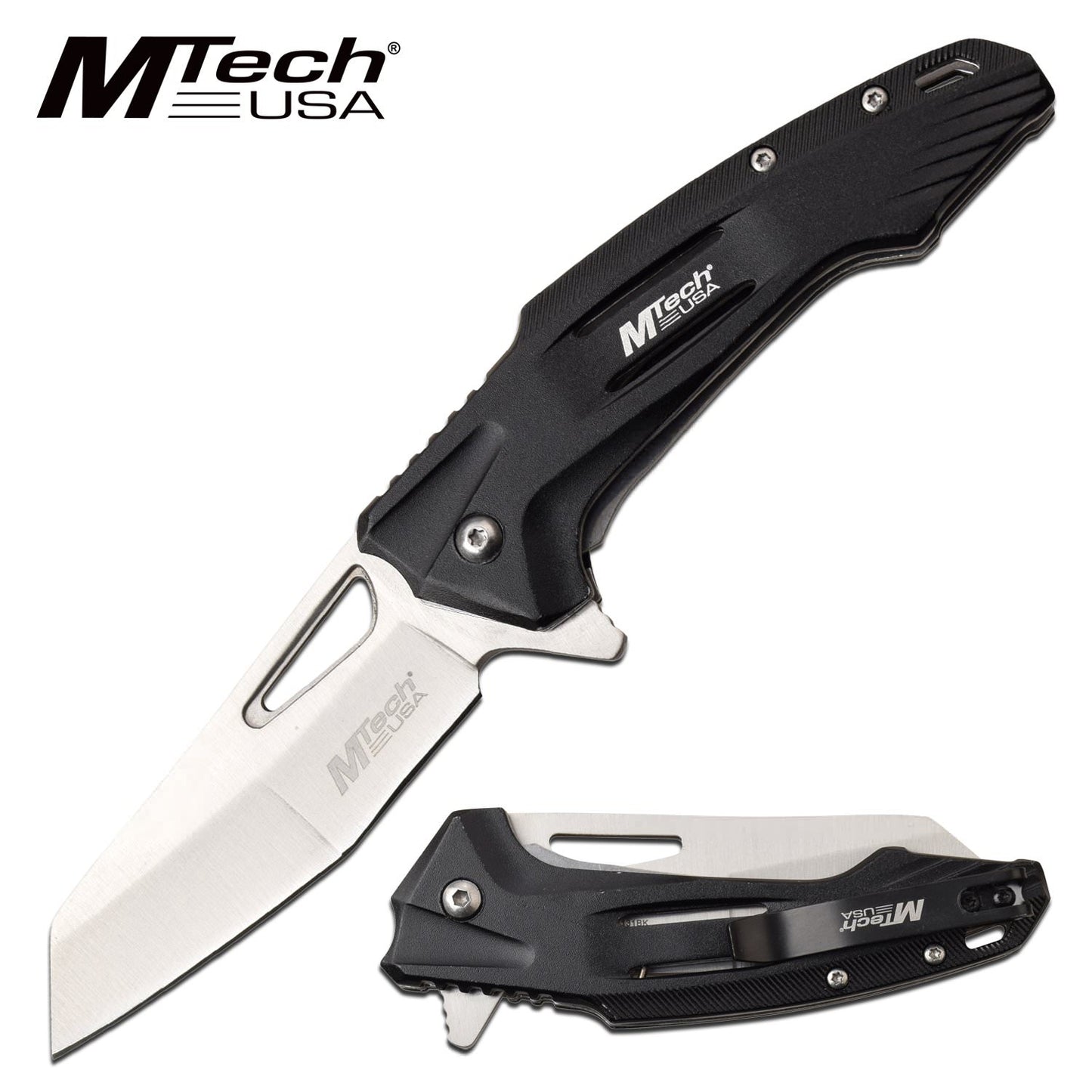 Spring Assist Folding Knife MTech Tactical Wharncliffe 3.5" Blade Edc