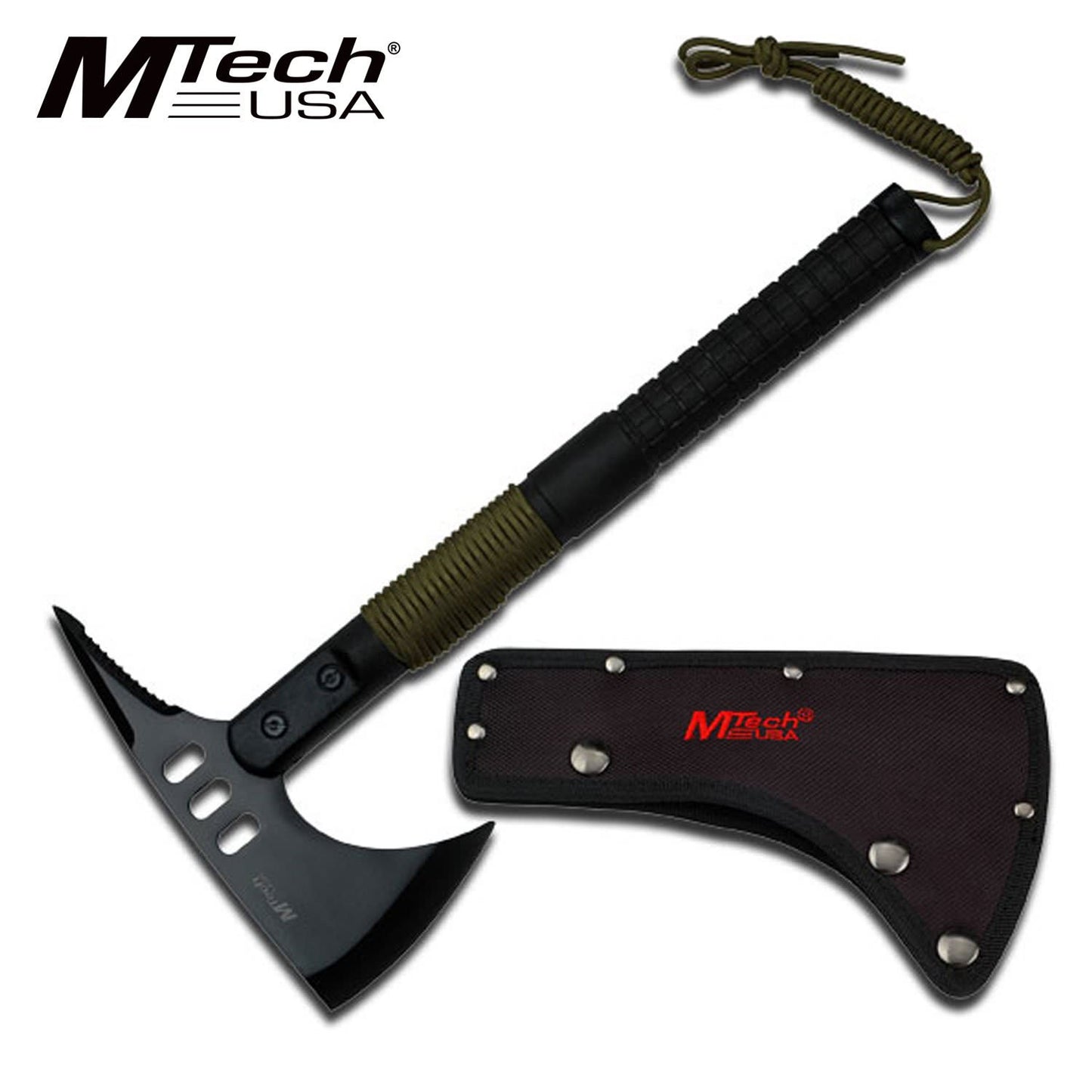 M-Tech Survival Tactical 14.75" Axe Green Paracord