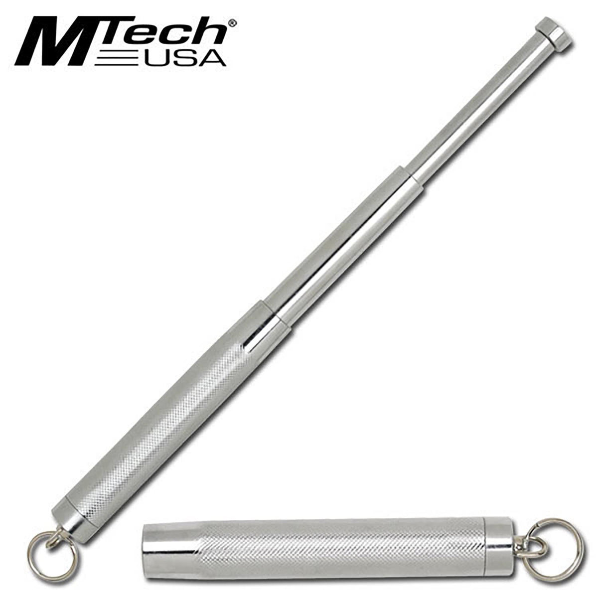 Mtech 12 Inch Expandable Key Ring Steel Self Defense Baton - TOPHATTER'S ARMORY DEALS
