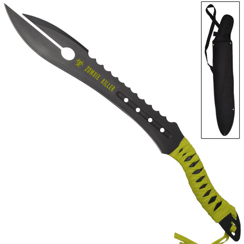 Foretold Zombie Killer Full Tang Fantasy Futuristic Fixed Blade Sword Replica - TOPHATTER'S ARMORY DEALS