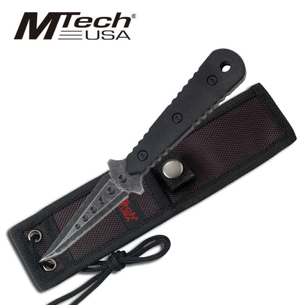 3MM Thick Full tang tanto blade, MTech Boot Knife with Black G10 Handle - TOPHATTER'S ARMORY DEALS