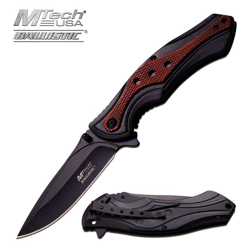 5 Inch Closed Wood Handle Spring Assisted Opening Knife