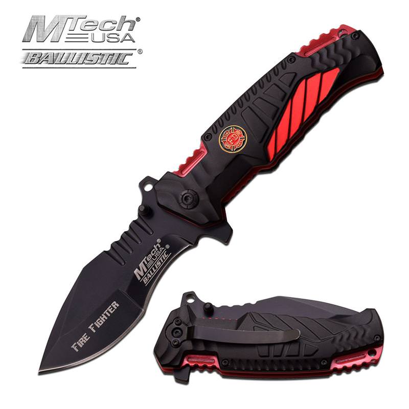 MTech USA 4.75 Inch Closed Fire Fighter Spring Assisted Opening Knife