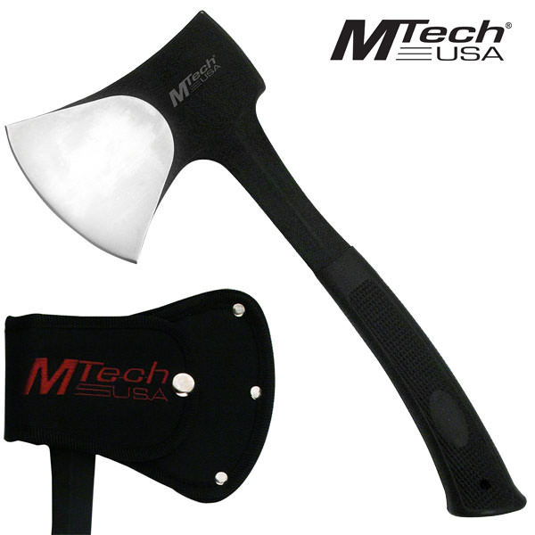SOLID Heavy Duty Stainless Steel Camping Axe Black Hatchet Outdoor
