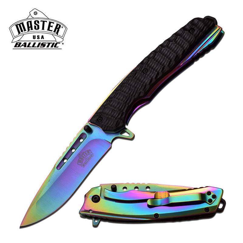 4.75 Inch Master USA Rainbow Spring Assisted Opening Knife - TOPHATTER'S ARMORY DEALS