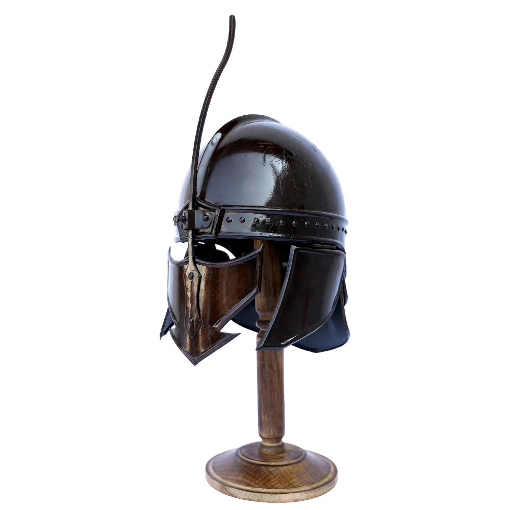 Medieval Armor Black Knight Helmet with Display Stand - TOPHATTER'S ARMORY DEALS