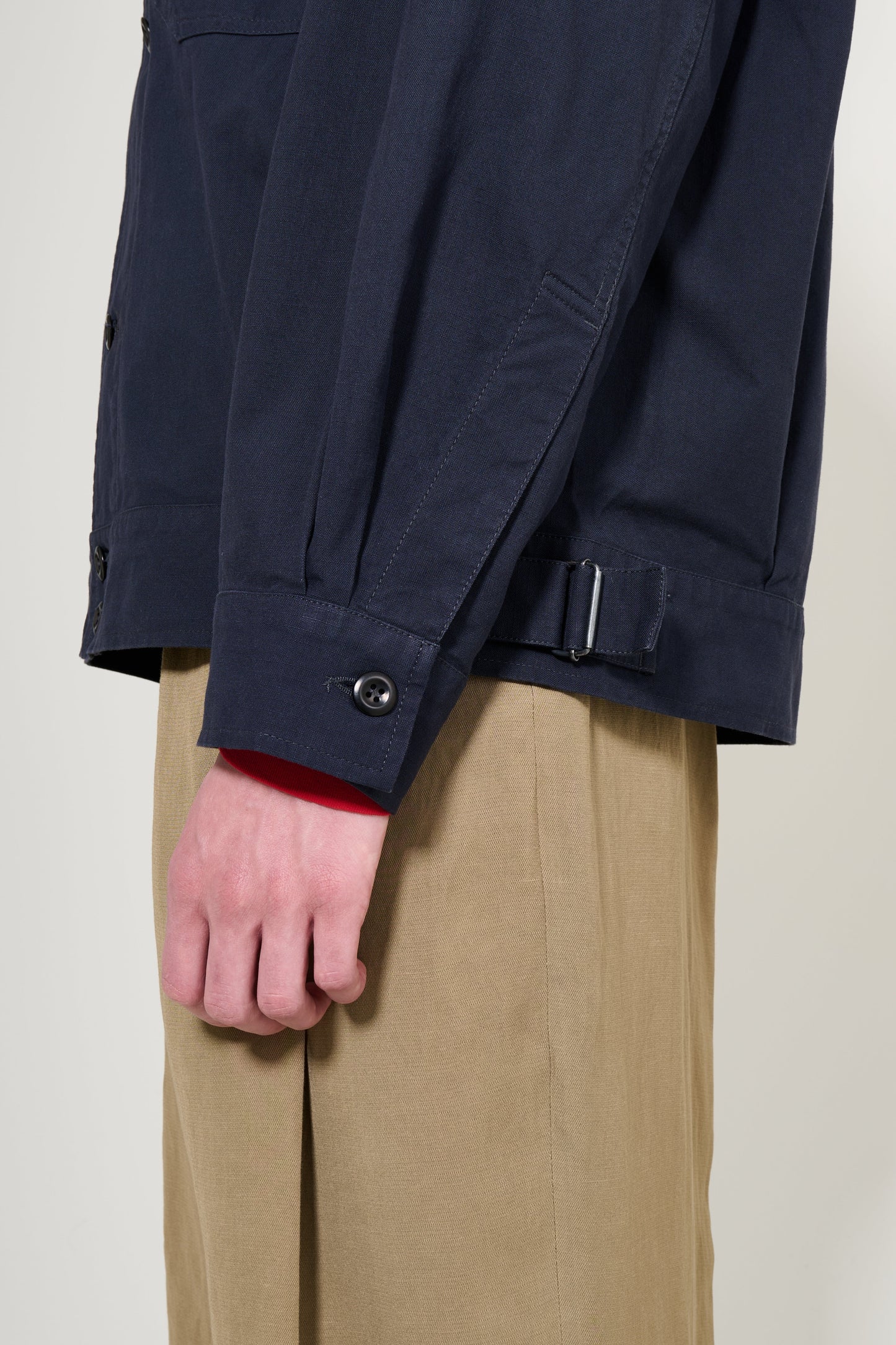 Margaret Howell MHL Utility Jacket Washed Cotton Ripstop Ink