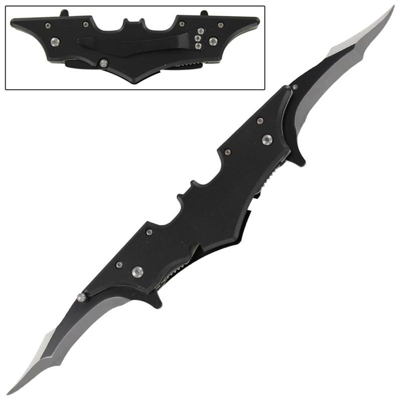 Black Midnight Twin Blade Spring Assist Knife - TOPHATTER'S ARMORY DEALS