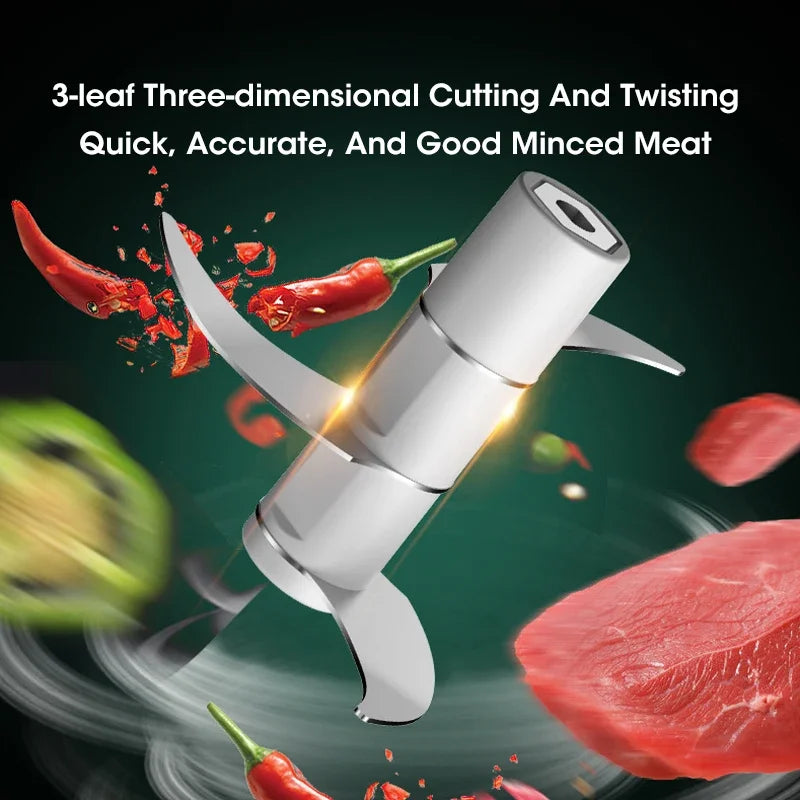 USB Rechargeable Mini Electric Garlic Chopper – 250ml