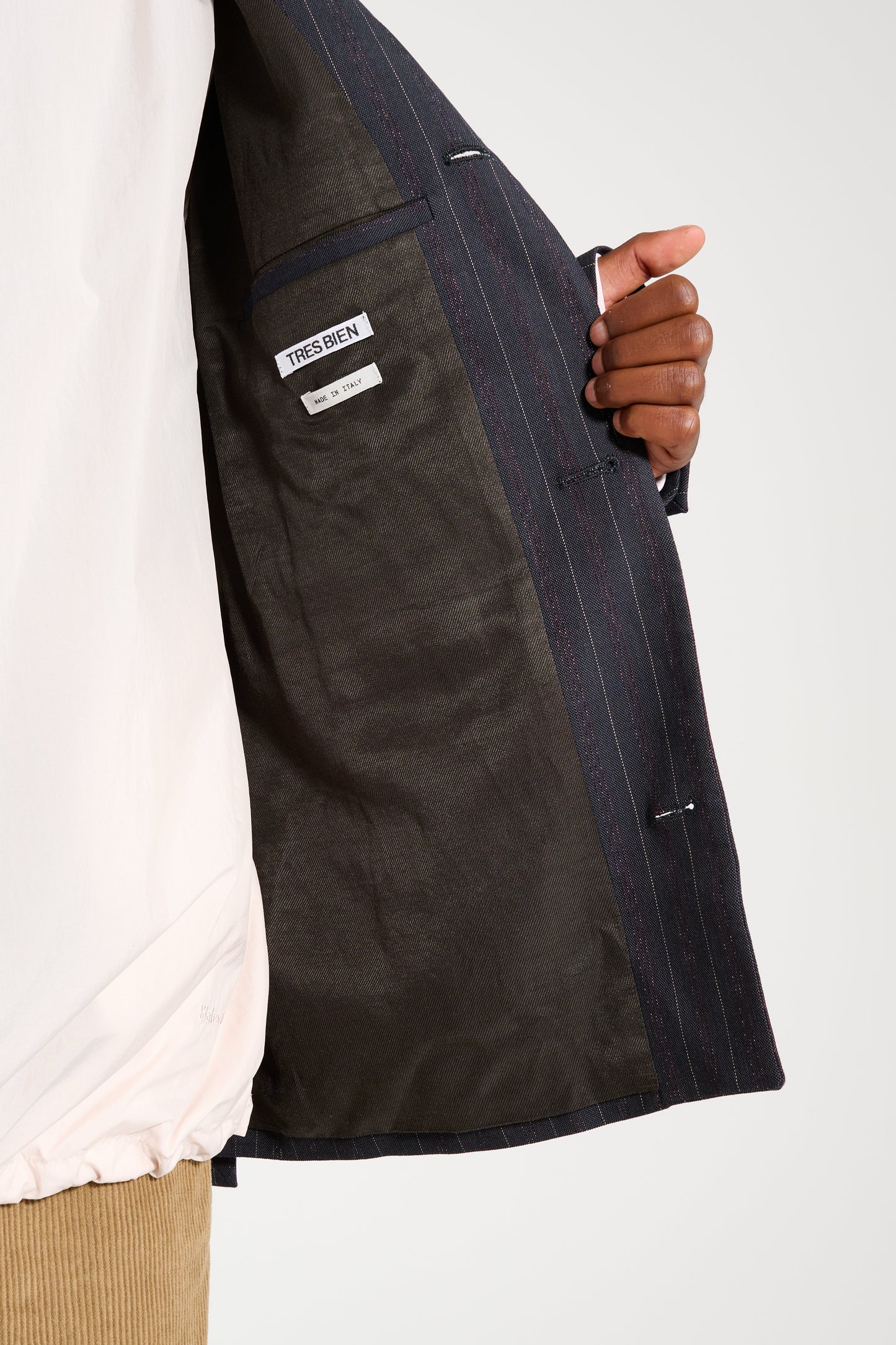 TRES BIEN ATELJÉ Sports Blazer Grey Stripe