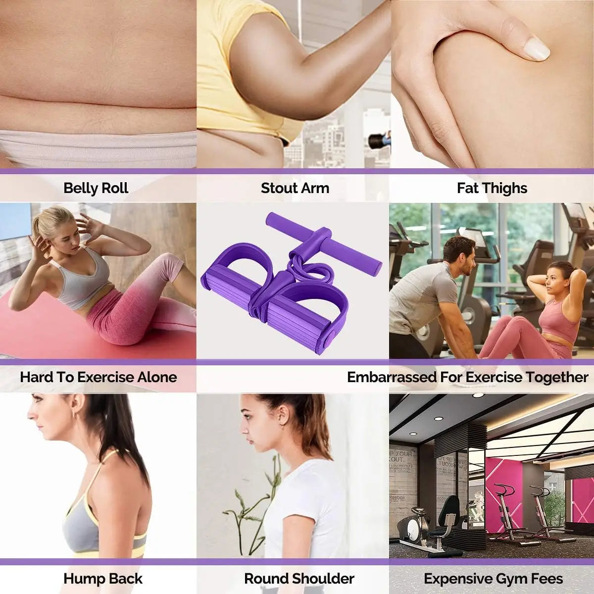 Multi-Functional Foot Pedal Tension Rope for Yoga & Fitness